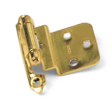 Laurey 3/8" Inset Self-Closing Hinge, Polished Brass 28637